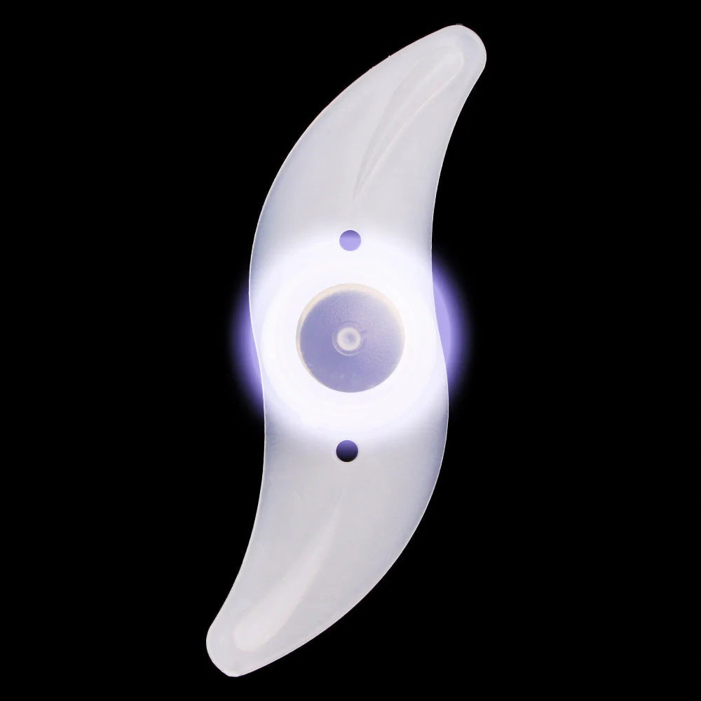 LED bicycle spoke lights in various colors mounted on bike wheel for night safety