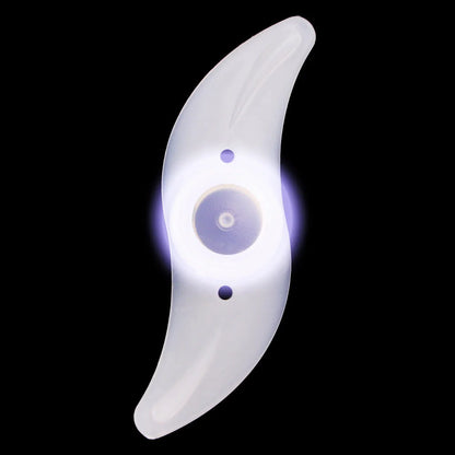 LED bicycle spoke lights in various colors mounted on bike wheel for night safety