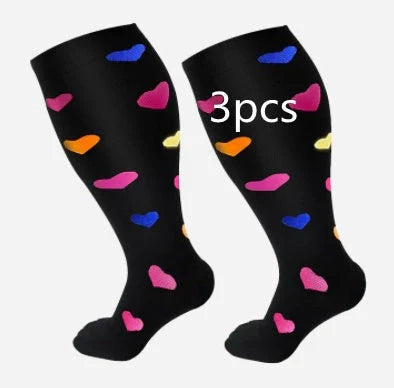 Premium plus-size compression socks with bamboo fibers for superior comfort and support