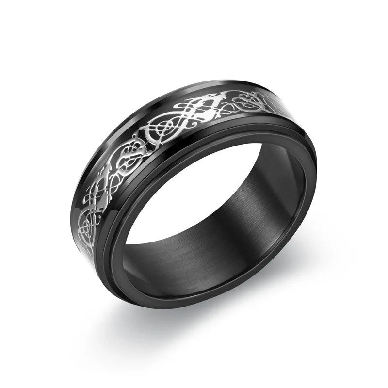 Stylish titanium steel hip hop ring in various colors and sizes