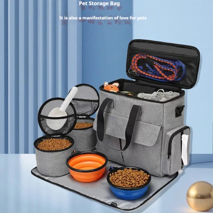 Gray Dog Travel Backpack Kit with removable divider and bonus training bag for pet adventures