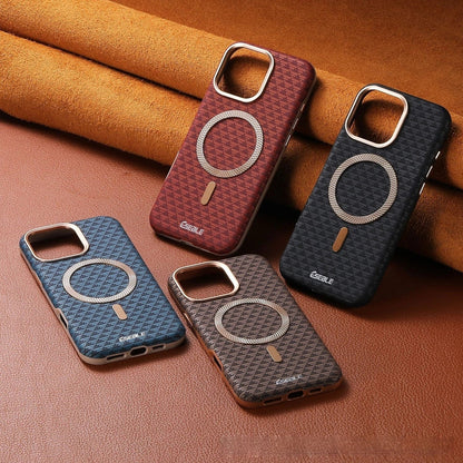 Triangle shield magnetic suction phone case in black with shockproof protection for iPhone