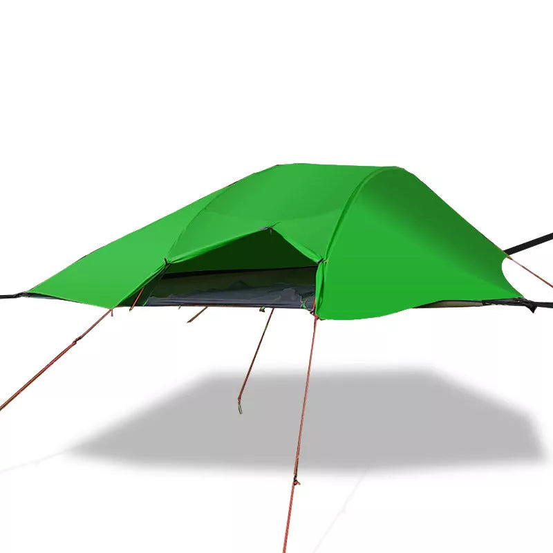 Waterproof hanging tree tent with mosquito net and aluminum poles for camping