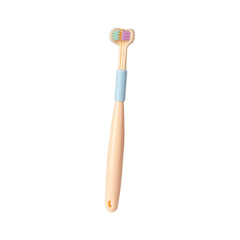 Soft Bristle Tri-Angle Toothbrush with customizable features for deep cleaning and travel convenience