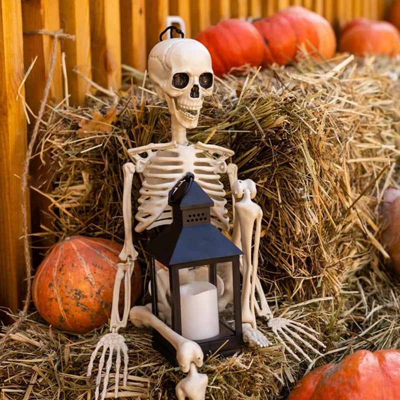 90cm tall plastic skeleton model with movable joints for Halloween decoration display