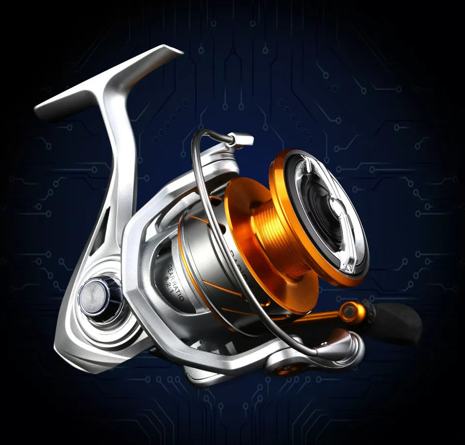 All Metal Long Cast Speed Ratio Fishing Reel with six size options for versatile fishing