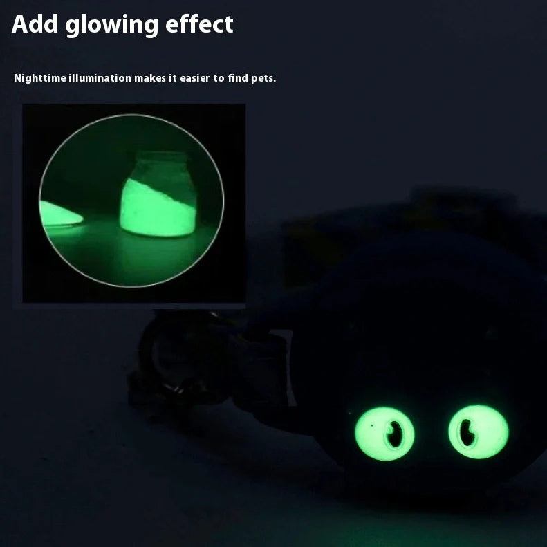 Adjustable AirTag cat collar with plastic protective case in pink, blue, light green, and black colour options