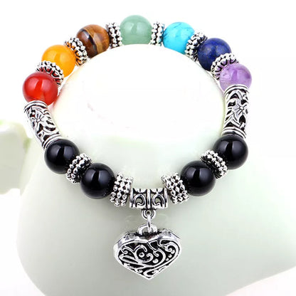 Seven Chakra Yoga Energy Bracelet with adjustable length and symbolic design for energy balance