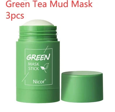 Nourishing Green Tea and Eggplant Clay Mask Set - Deeply cleanse pores, control oil, and brighten skin for a radiant, healthy-looking complexion