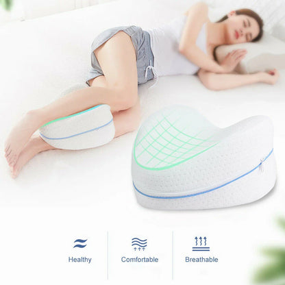 Ergonomic apple-shaped memory foam pillow with breathable fabric and adjustable design for comfortable sleep
