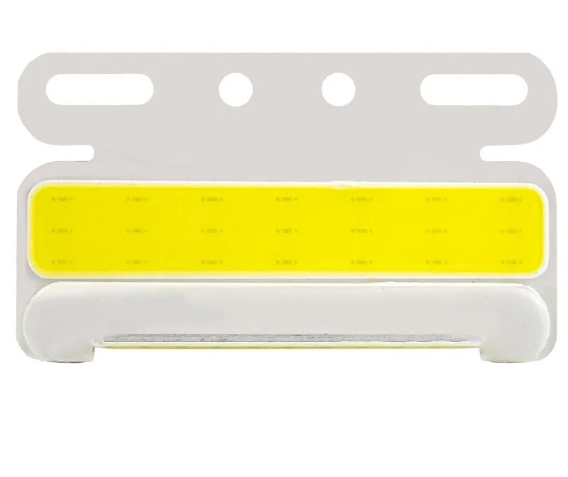 COB LED truck side light in aluminium alloy housing, showing red, yellow, green, blue, or white options for 12V and 24V vehicles