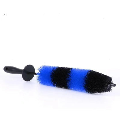 26-piece polypropylene car wash brush set with various brush heads and ergonomic handles for tyre and wheel cleaning.