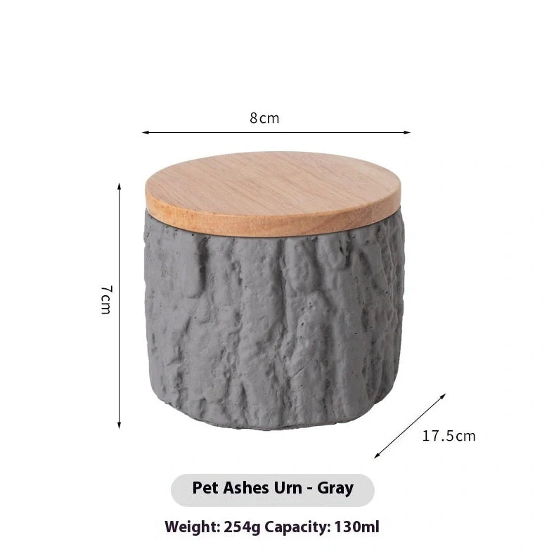 Handmade cement pet memorial casket for cremation ashes in six colour options