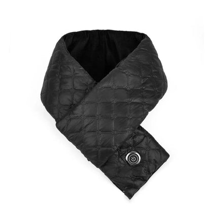 Premium electric heated scarf with 3 heat settings, crafted from soft velvet fabric for cozy outdoor comfort