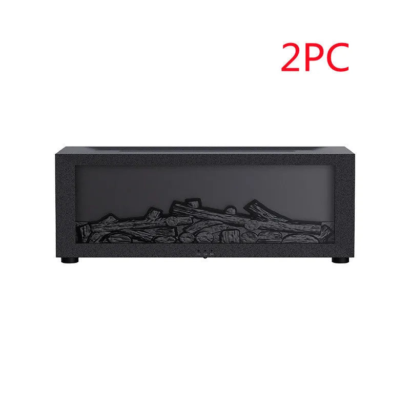 Square flame aromatherapy machine with 3D flame effect and 7 colour mood lights
