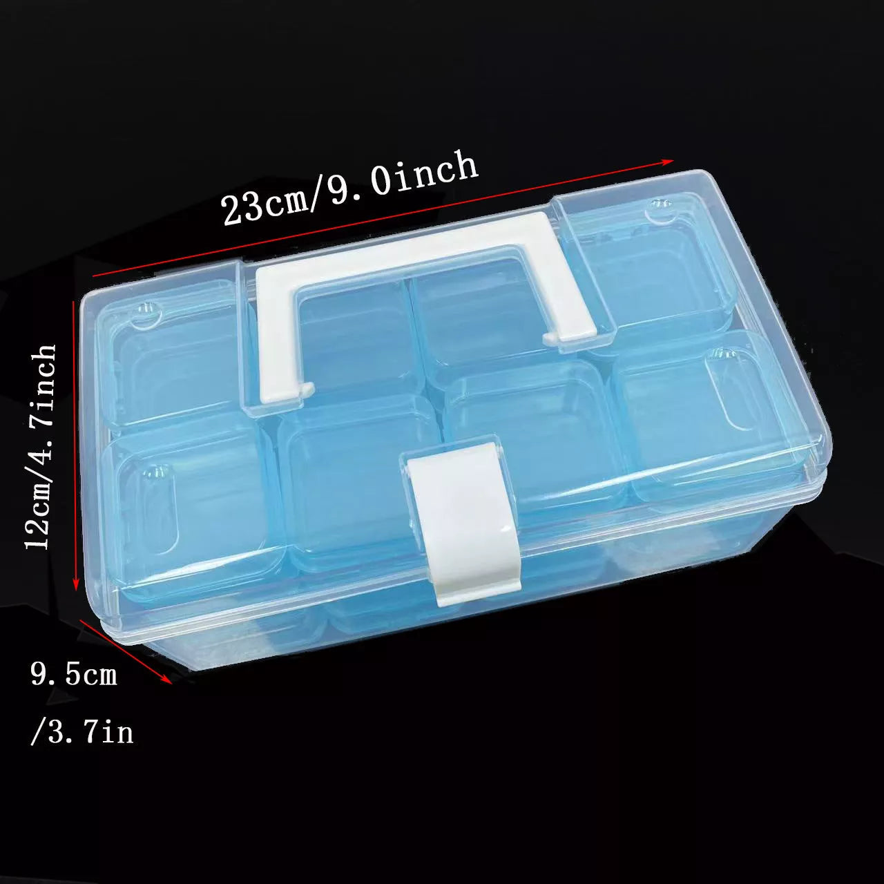 32-grid transparent plastic storage box for organizing up to 32 batteries
