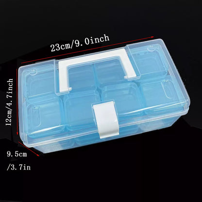 32-grid transparent plastic storage box for organizing up to 32 batteries