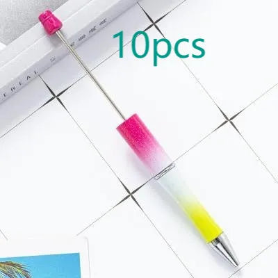 Rotating bead ballpoint pen in gradient colour with ABS plastic and steel wire construction