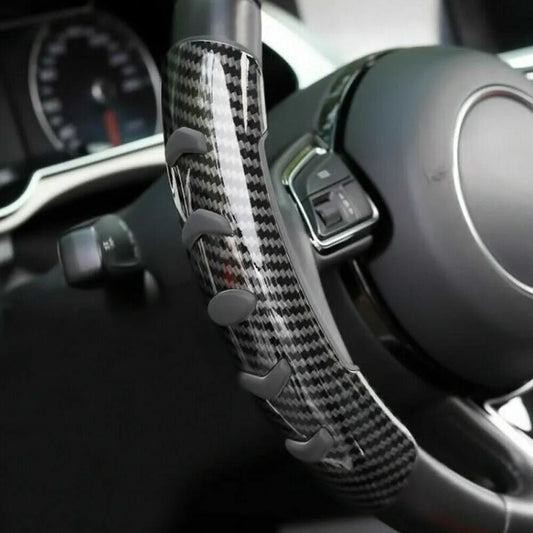 Carbon fibre black steering wheel anti-skid sleeve for 38cm diameter wheels in car interior