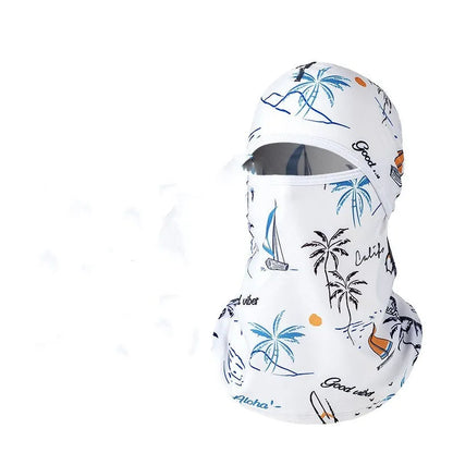 Motorcycle head cover with gloves in patterned grey street style for autumn winter travel