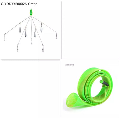 Bassdash Umbrella Fishing Lure with 5 swivels and metal sequins for enhanced fish attraction