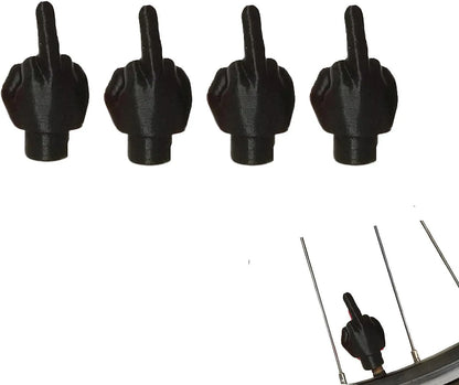 Four skin colour and four black latex tyre valve caps for car and bicycle valves