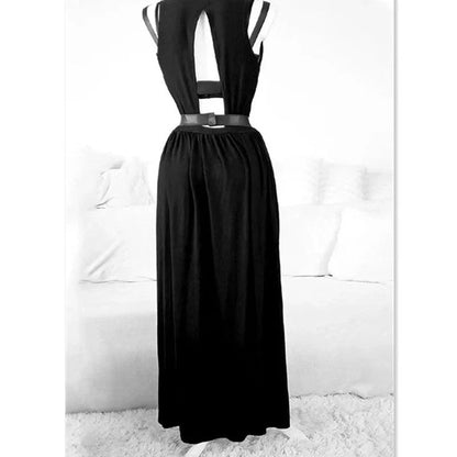 Lingerie Straps Dress with chest pad and gauze skirt in black and red