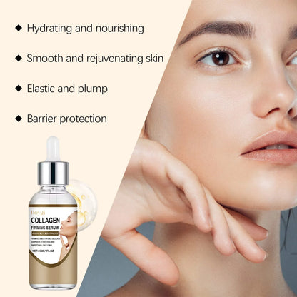 30ml collagen firming care solution bottle with transparent gel serum