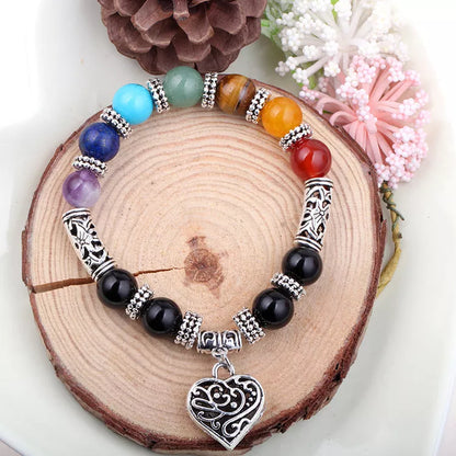 Seven Chakra Yoga Energy Bracelet with adjustable length and symbolic design for energy balance