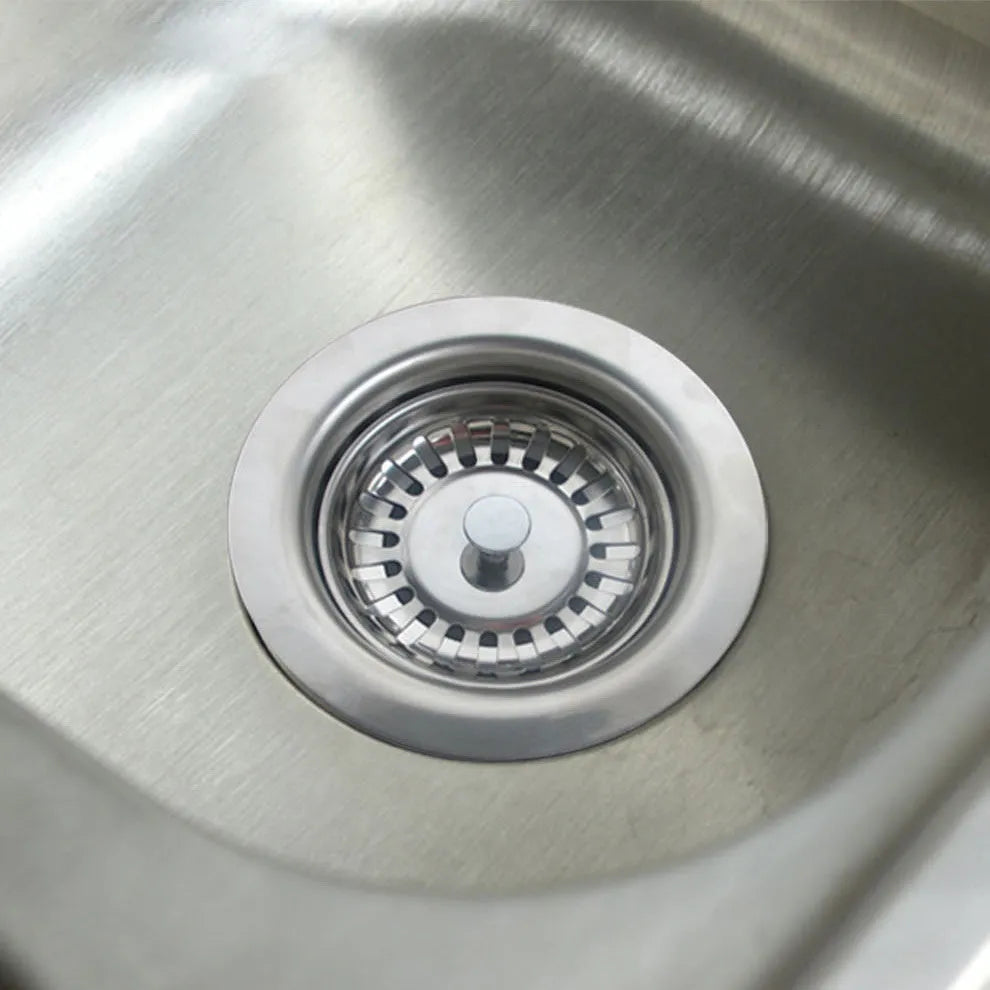 Silver stainless steel kitchen sink drainer sealing water umbrella, 79.3mm size, for leak prevention