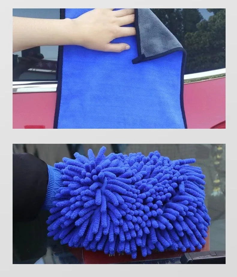 26-piece polypropylene car wash brush set with various brush heads and ergonomic handles for tyre and wheel cleaning.