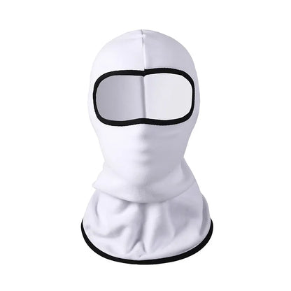 Motorcycle head cover with gloves in patterned grey street style for autumn winter travel