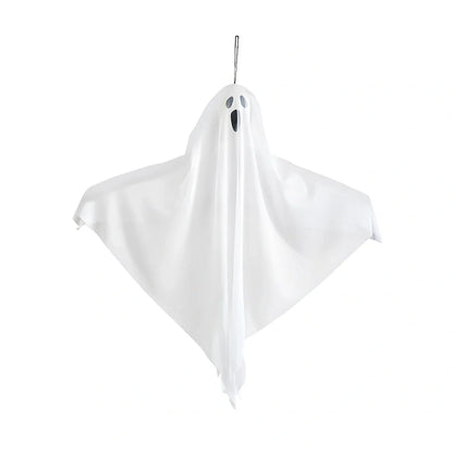 Halloween white ghost pendant with three-colour fade effect, 25x25x8cm dimensions