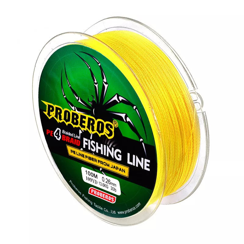 4 Braided 100m Vigorous Horsefish Fishing Line - High-Strength PE Braided Line for Anglers