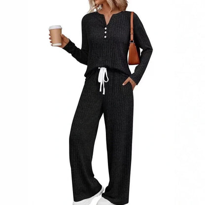 V-neck striped knit long coat with lace-up details and multiple pockets in light grey colour