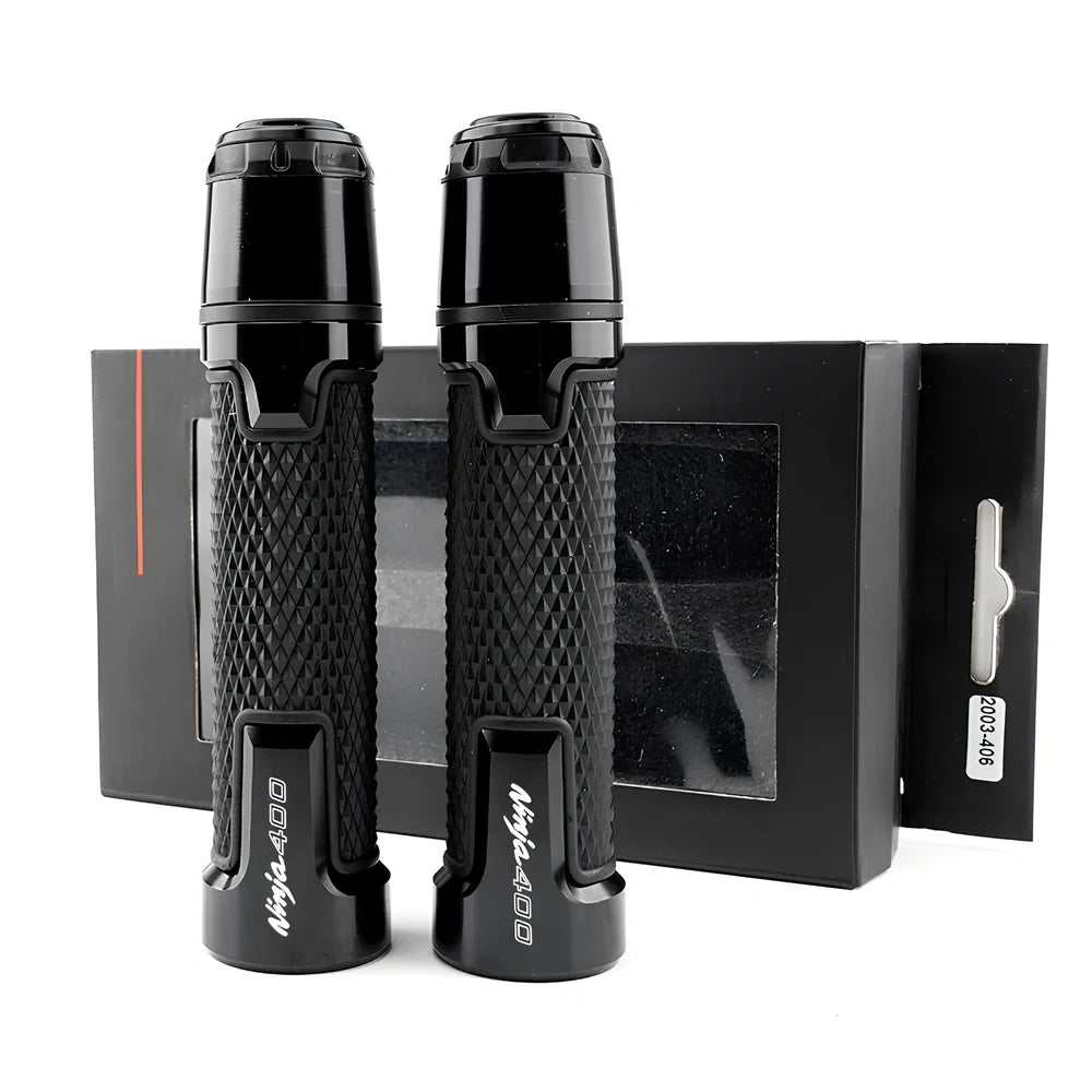 Kawasaki motorcycle silicone handlebar grips with diamond-pattern texture in multiple colours