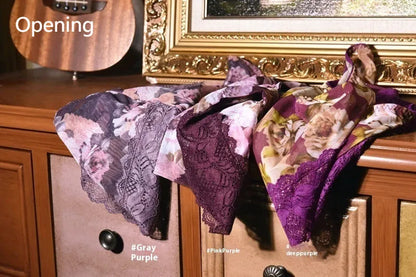 Men's printed mid-waist ice silk ultra-thin underwear in mesh fabric with multiple colour options