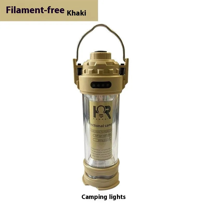 RHX tactical camping lantern ambience light in black, red, khaki, or white with three-piece set options