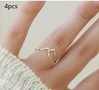Handcrafted mountain-shaped copper ring with unique design and antibacterial properties