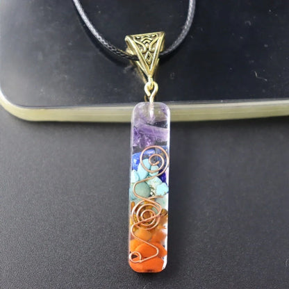 Captivating Healing Crystal Pendant with Natural Stones for Yoga, Meditation, and Spiritual Wellness