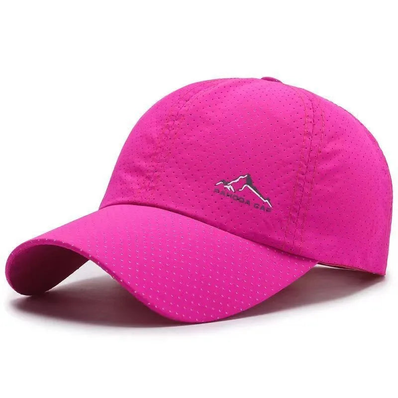 Korean-style adjustable baseball cap in dome crown design with polyester fabric for summer sun protection