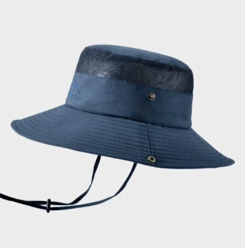 Breathable mesh bucket hat for sun protection in various colors