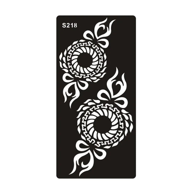 Geometric hollow design temporary tattoo sticker in Southeast Asian style on water transfer paper