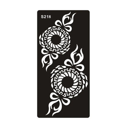 Geometric hollow design temporary tattoo sticker in Southeast Asian style on water transfer paper