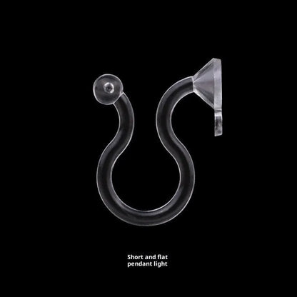 Transparent U-shaped plastic resin ear clip converter for stud earrings, unisex, single piece