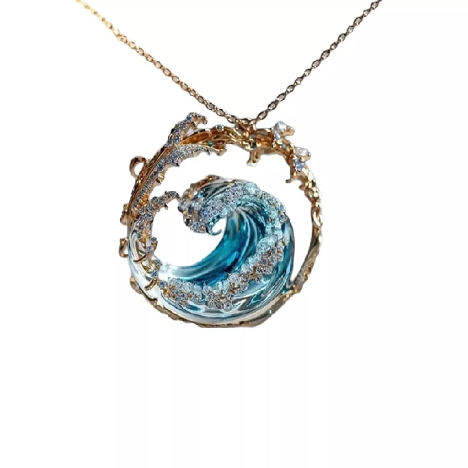 Ocean Theme Adjustable HAILANG Necklace with copper pendant and adjustable chain