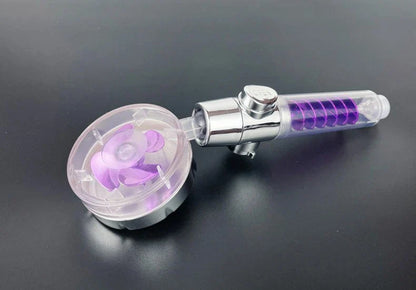 High-pressure multifunctional shower head with customizable settings and powerful twin-turbo technology