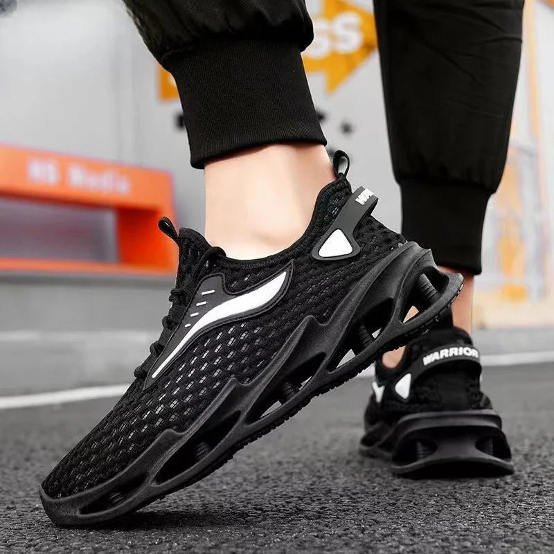 Breathable mesh sports shoes for men with a stylish lace-up design, offering comfort and versatility for everyday wear or light workouts.
