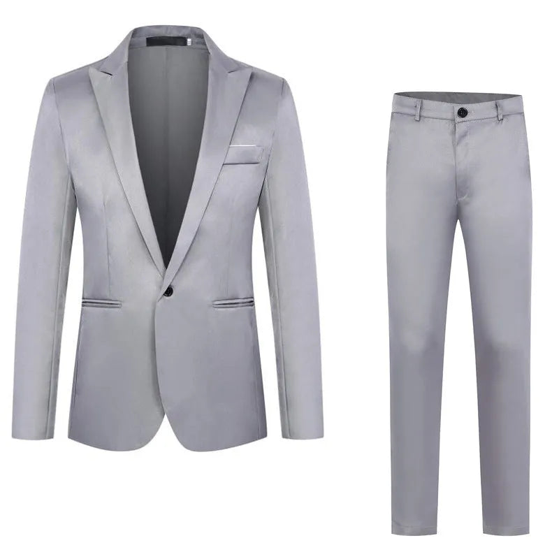 Men's acetate fibre wedding tuxedo jacket in loose fit, available in eight colours like wine red and sizes up to 5XL