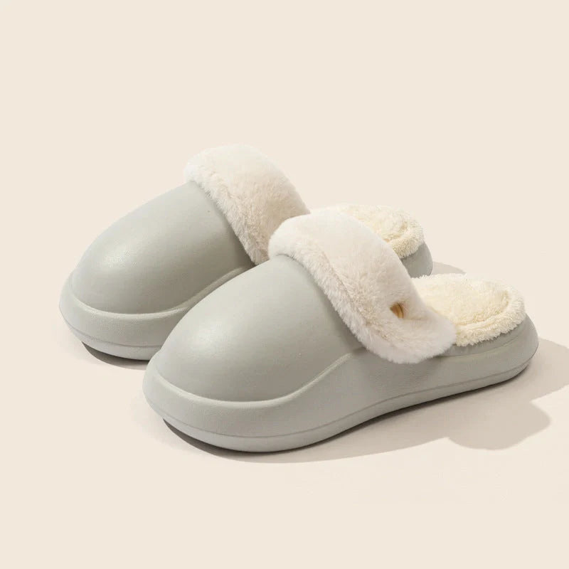 Winter warm slippers with non-slip EVA sole and baotou big head design in various colors